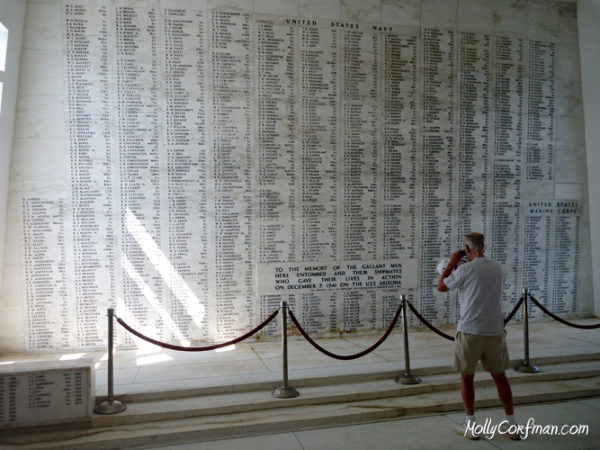 Marble Wall of Names, USS Arizona Memorial